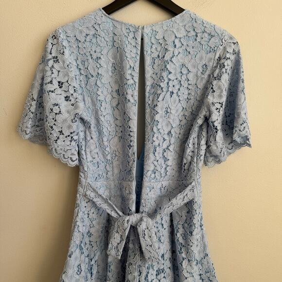 NBD Mila Lace Romper in Periwinkle S - Picture 7 of 12